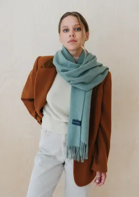 Lambswool Oversized Scarf In Sage Melange