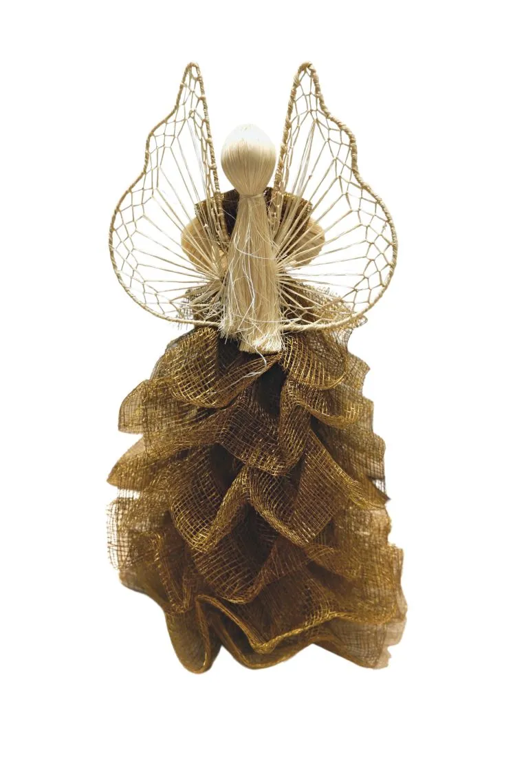 Landmark Abaca/Sinamay Angel With Ruffles
