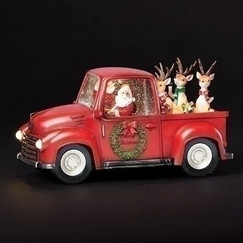 LED Santa's Truck Snow Globe