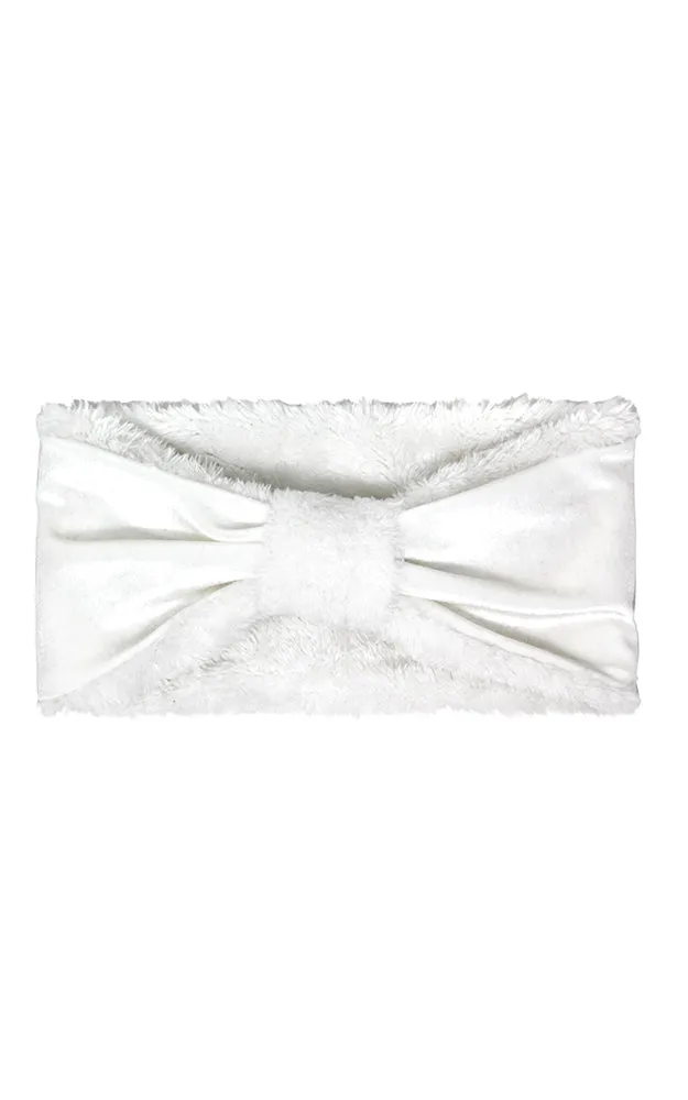 LHB014 Velvet Knotted Solid Fur Headband
