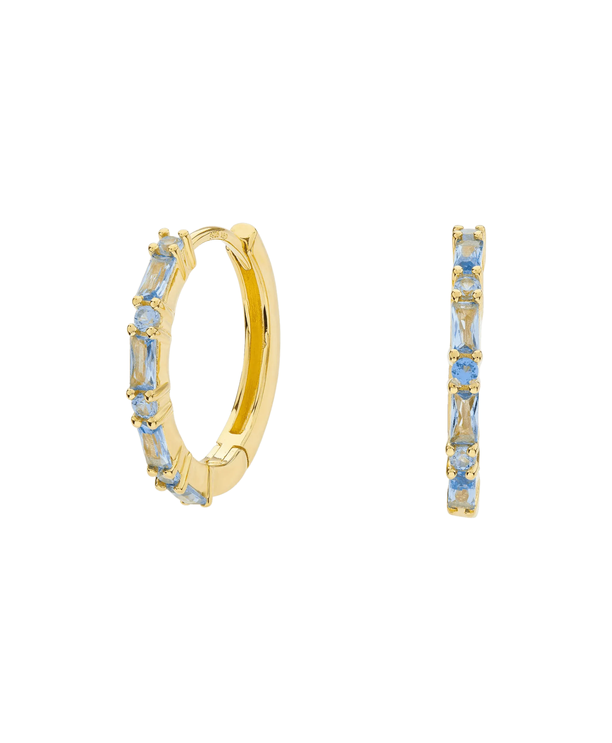 Lilja Creole Blue 18ct Gold Plated