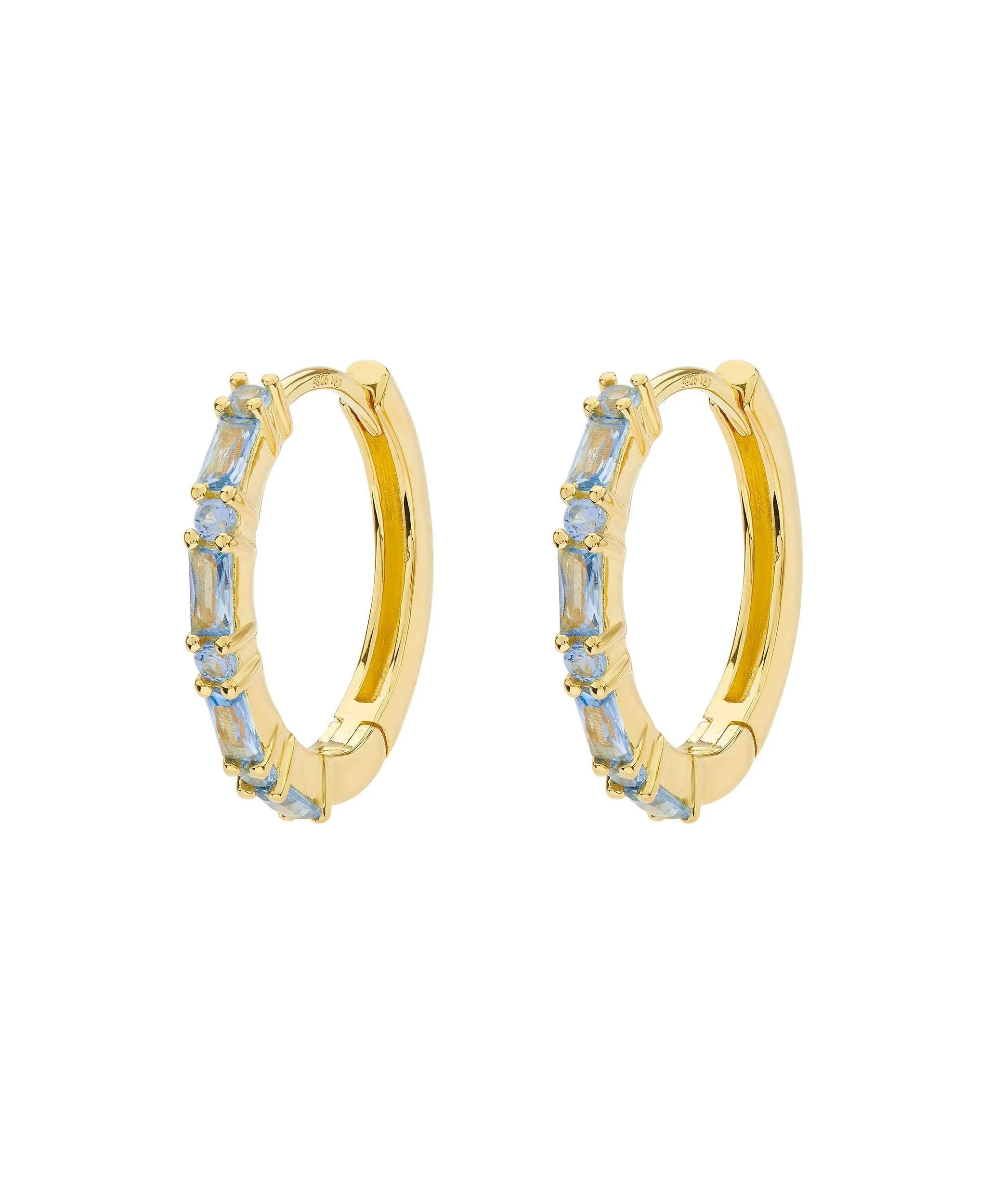 Lilja Creole Blue 18ct Gold Plated