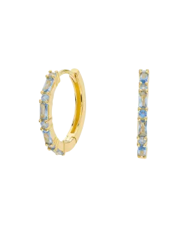 Lilja Creole Blue 18ct Gold Plated