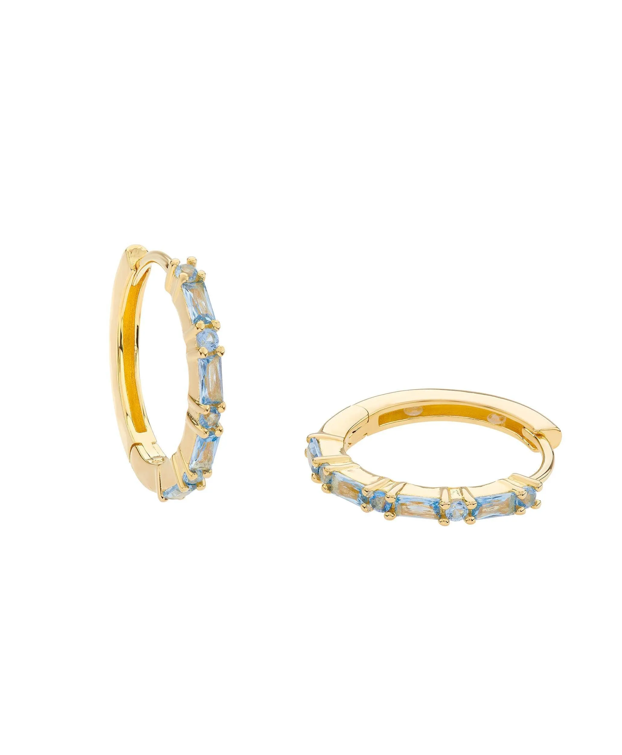 Lilja Creole Blue 18ct Gold Plated