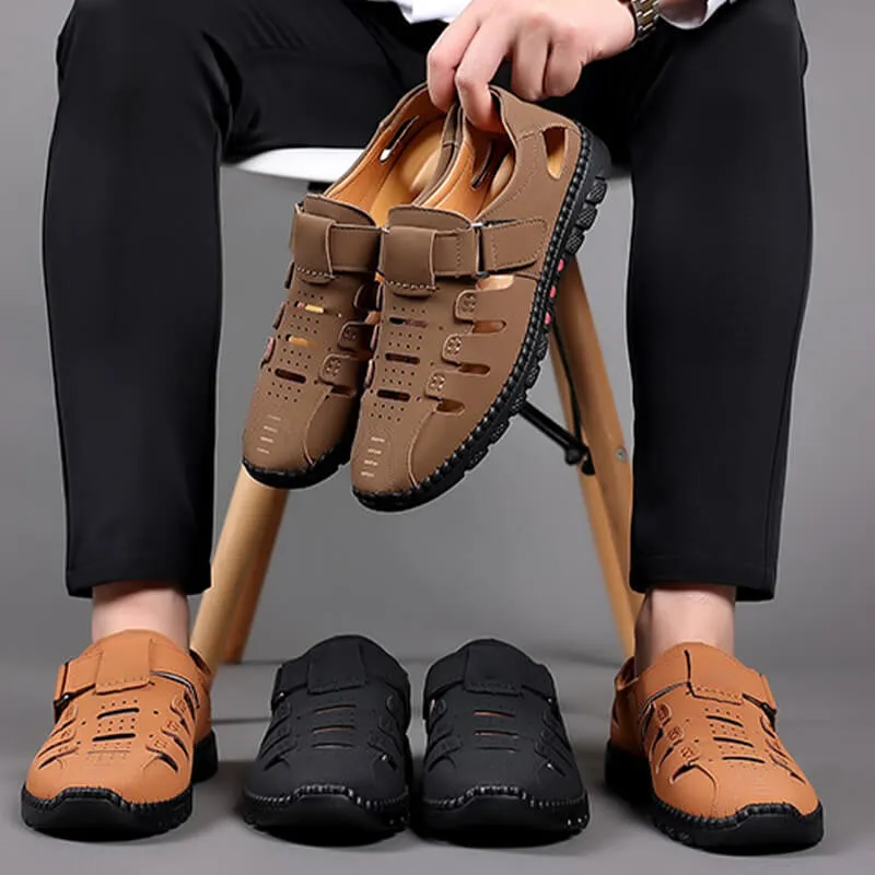 Limited Time Half Price OfferStylish Leather Hollow SandalsThe more you buy, the higher the discount