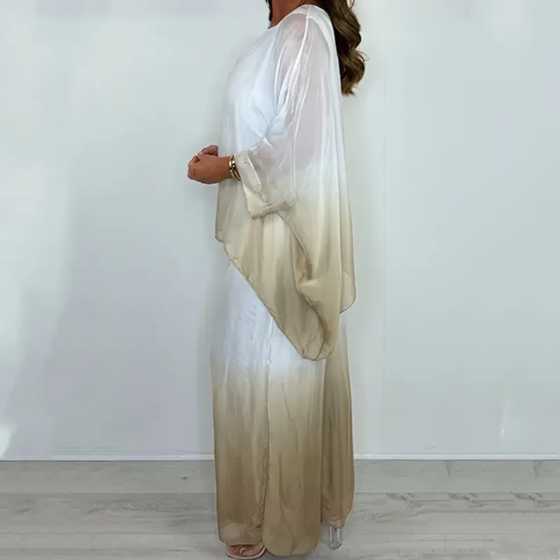  Limited Time Offer  50% Off! Mesh Mix Dip Dye Loose Flowy Top & Trouser Set