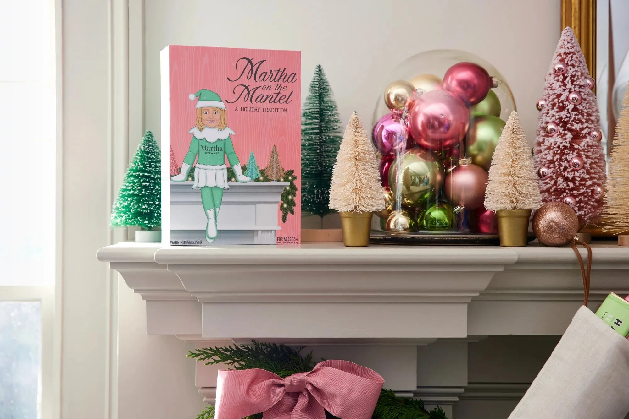 Martha Stewart Martha on The Mantel Christmas Green Plush Figurine, 10.5"