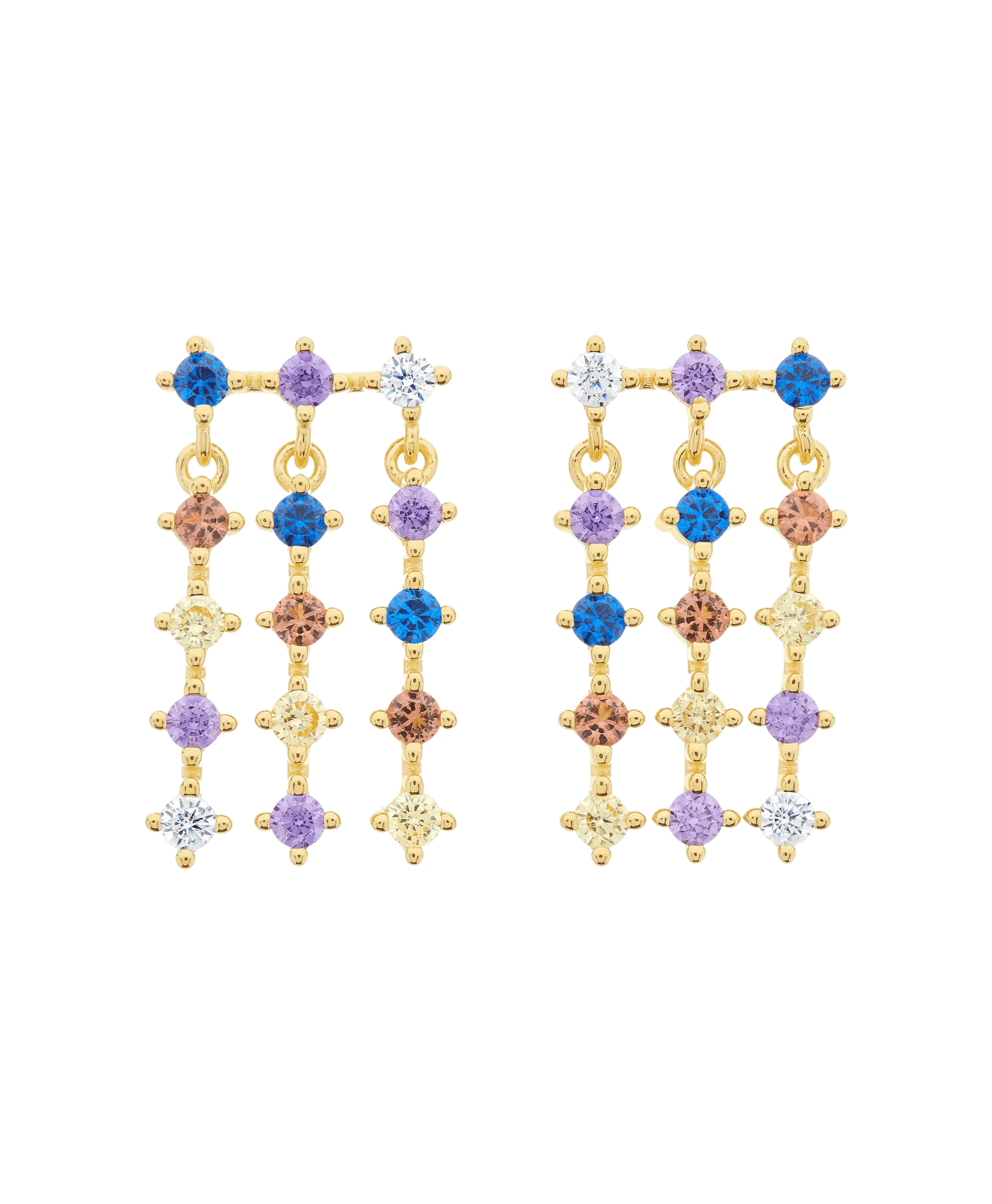 Mila Earrings Multi 18ct Gold Plated