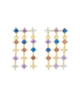 Mila Earrings Multi 18ct Gold Plated