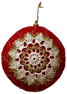 NEW! Felt Ornament Set with Lace