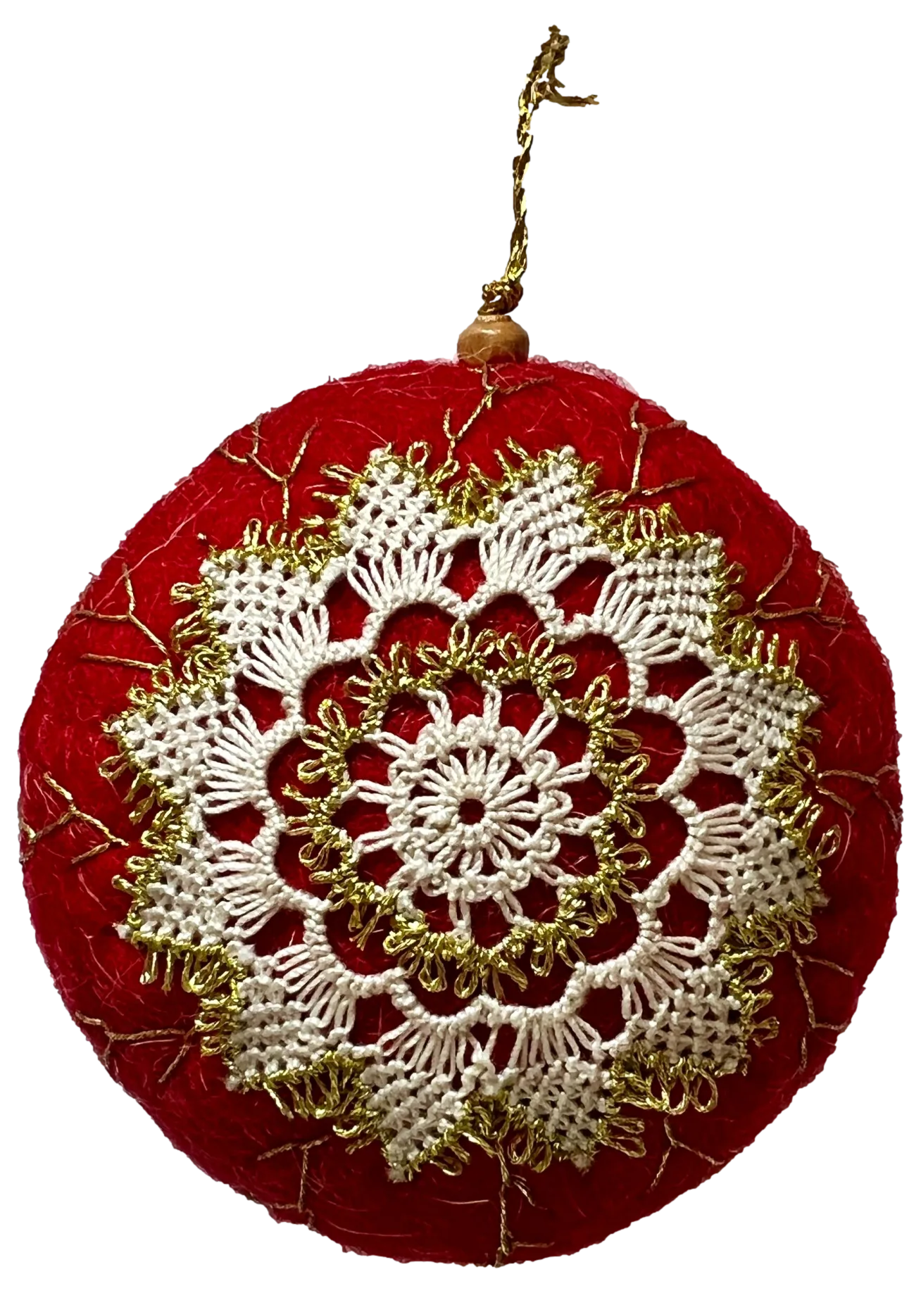 NEW! Felt Ornament Set with Lace