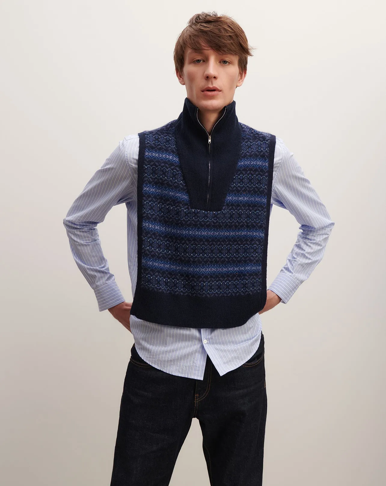 Plastron fairisle