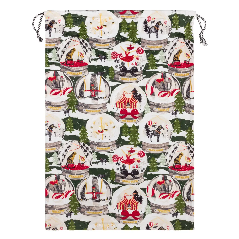 Showtime Printed Velvet Xmas Sack Multicolour