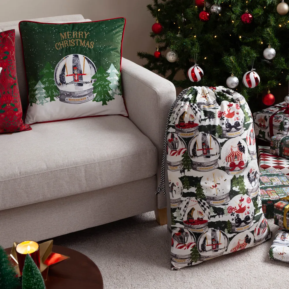 Showtime Printed Velvet Xmas Sack Multicolour