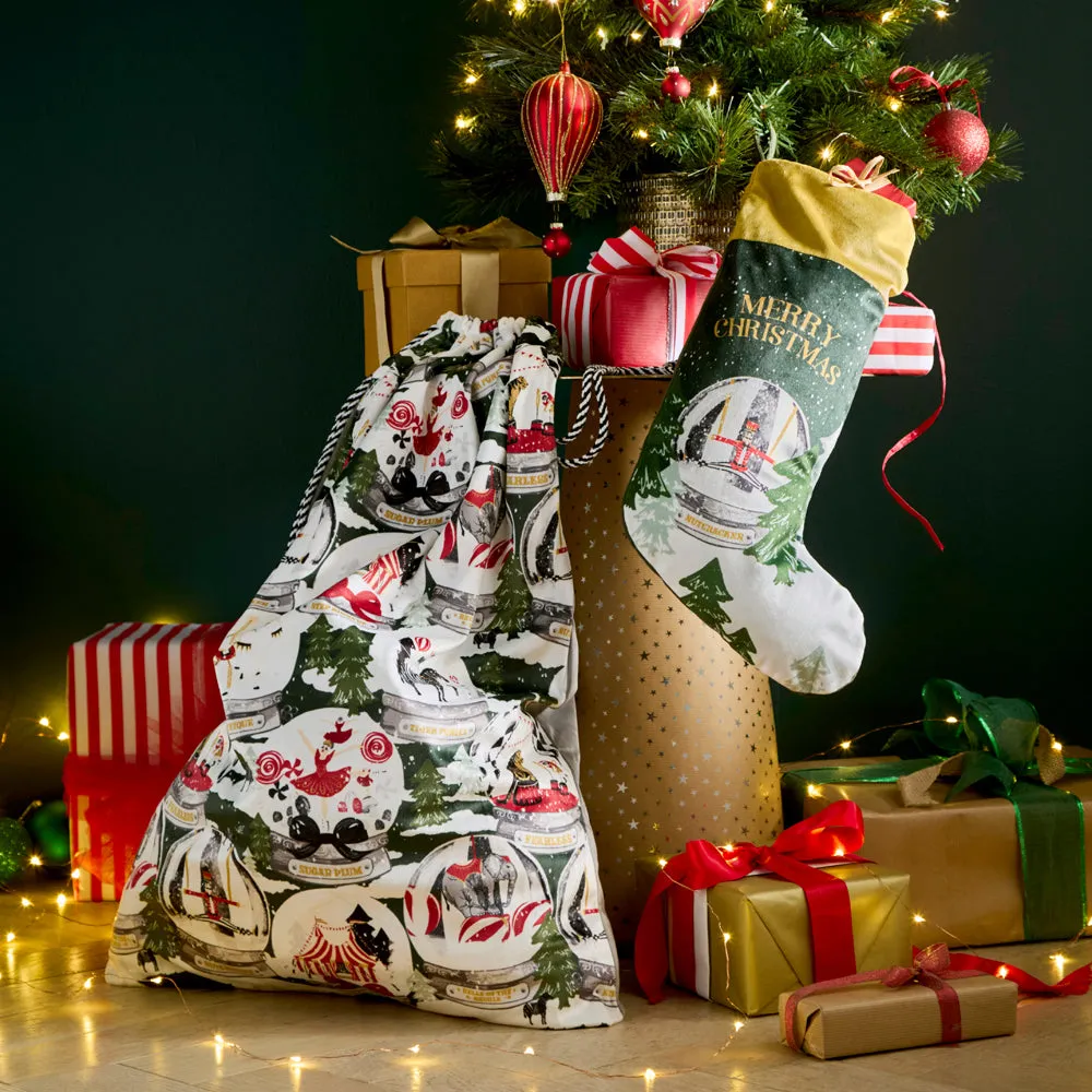 Showtime Printed Velvet Xmas Stocking Multicolour