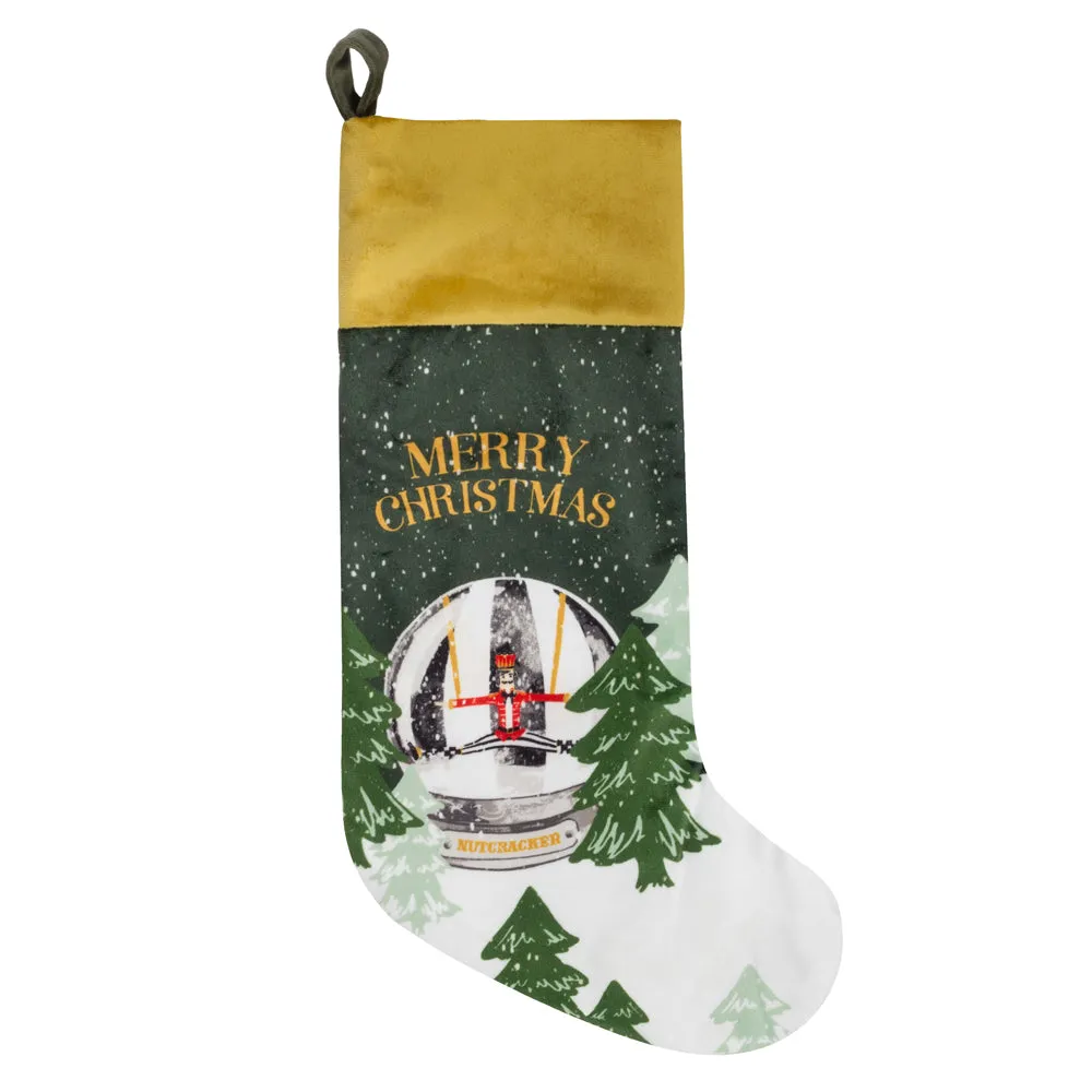 Showtime Printed Velvet Xmas Stocking Multicolour