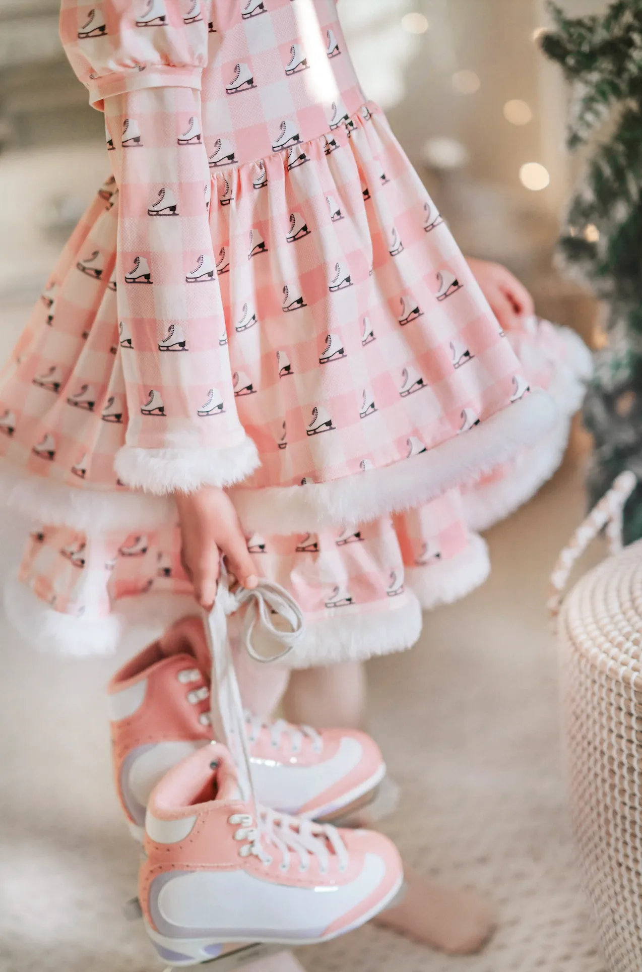 Silver Skates Twirl Dress and Hand Muff