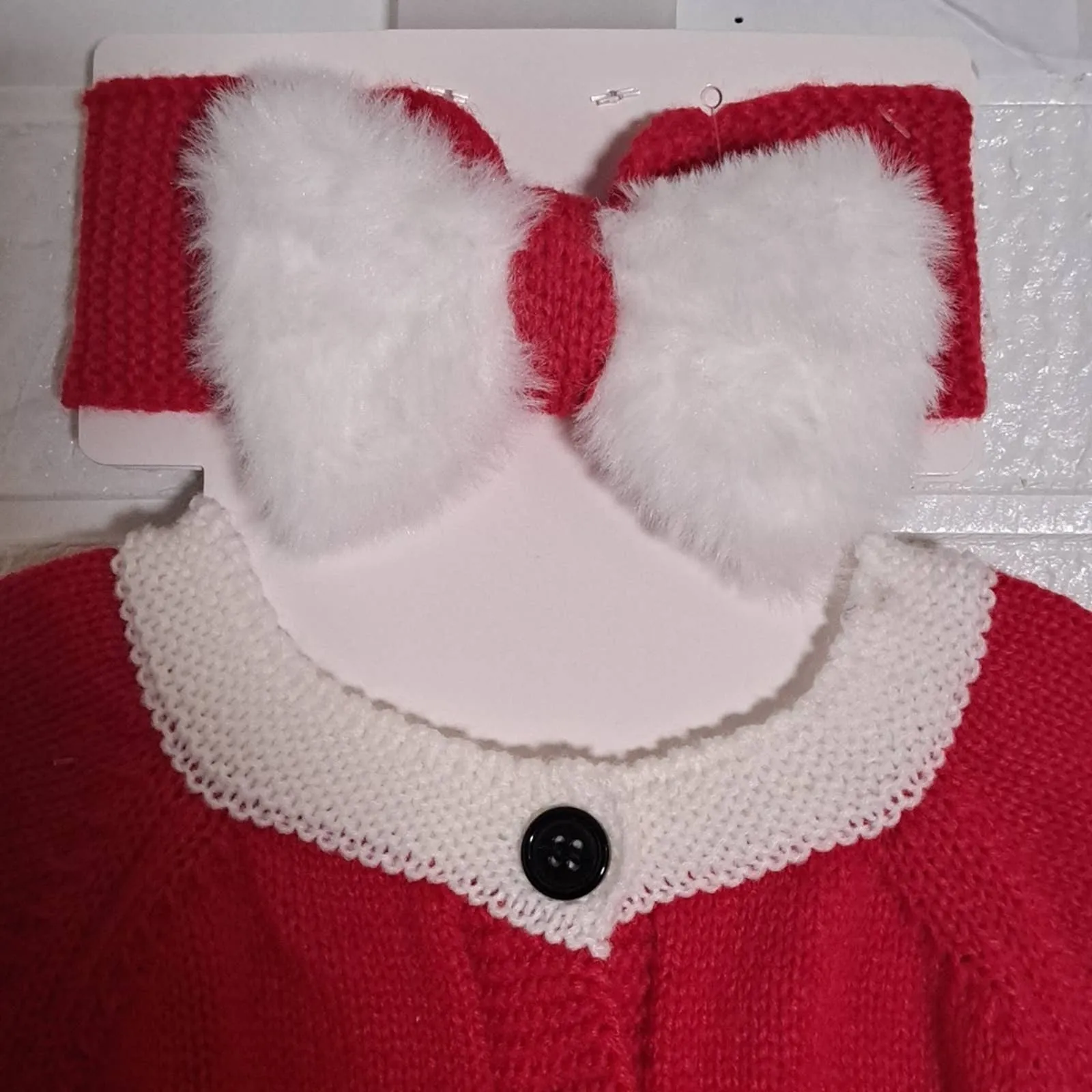 So'Dorable Baby Girl Sweater Dress & Headband Baby's First Christmas