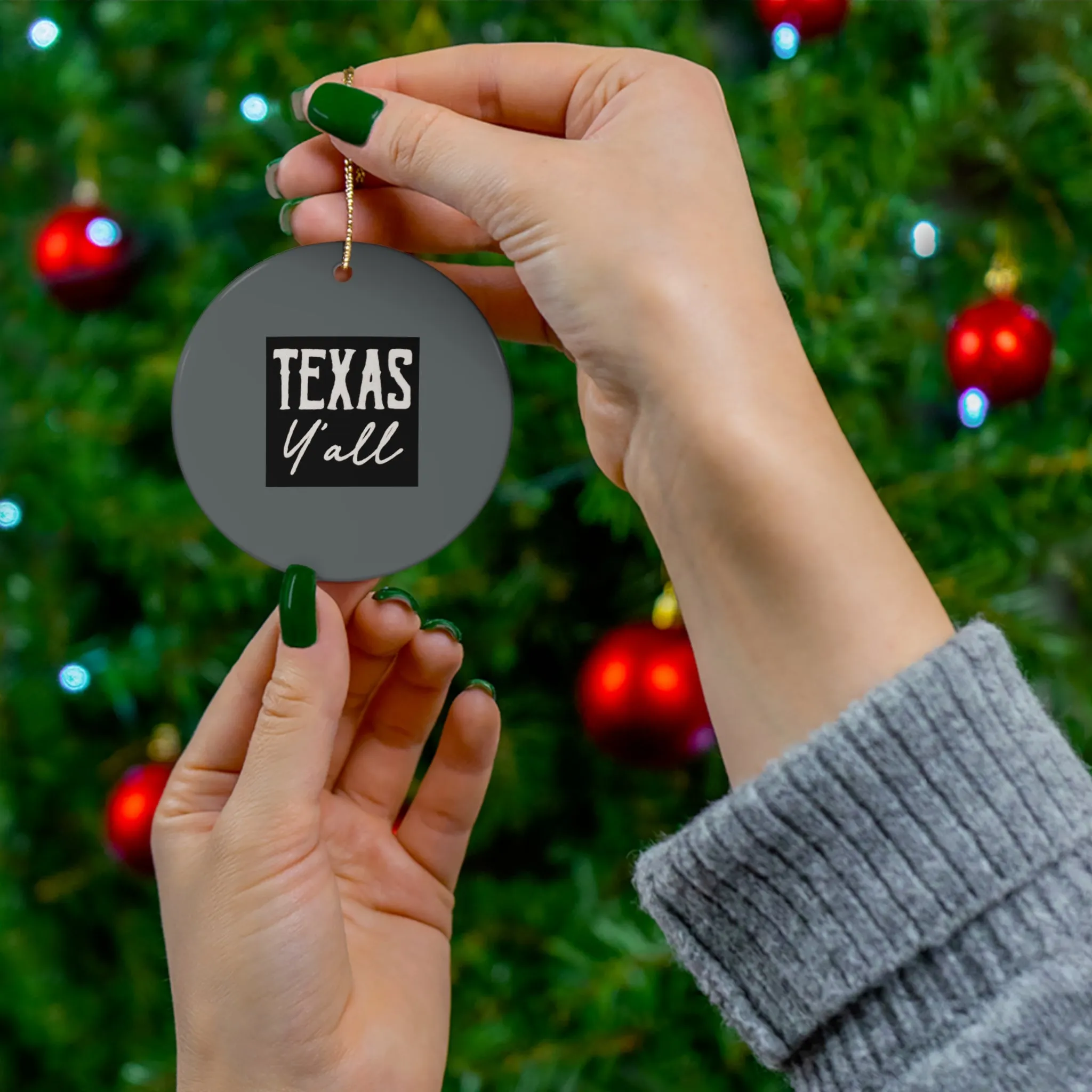 Texas Y’all Ceramic Ornament, 1-Pack