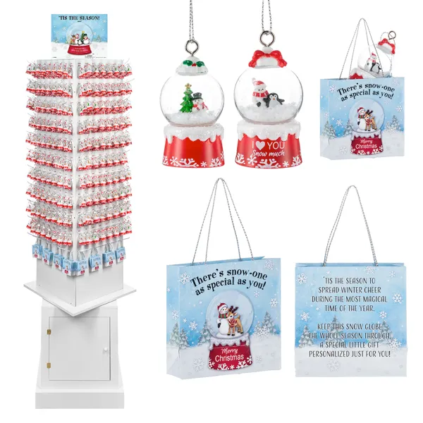'Tis the Season Mini Snowglobe Personalized Name Ornament Beginning with Letters D to J
