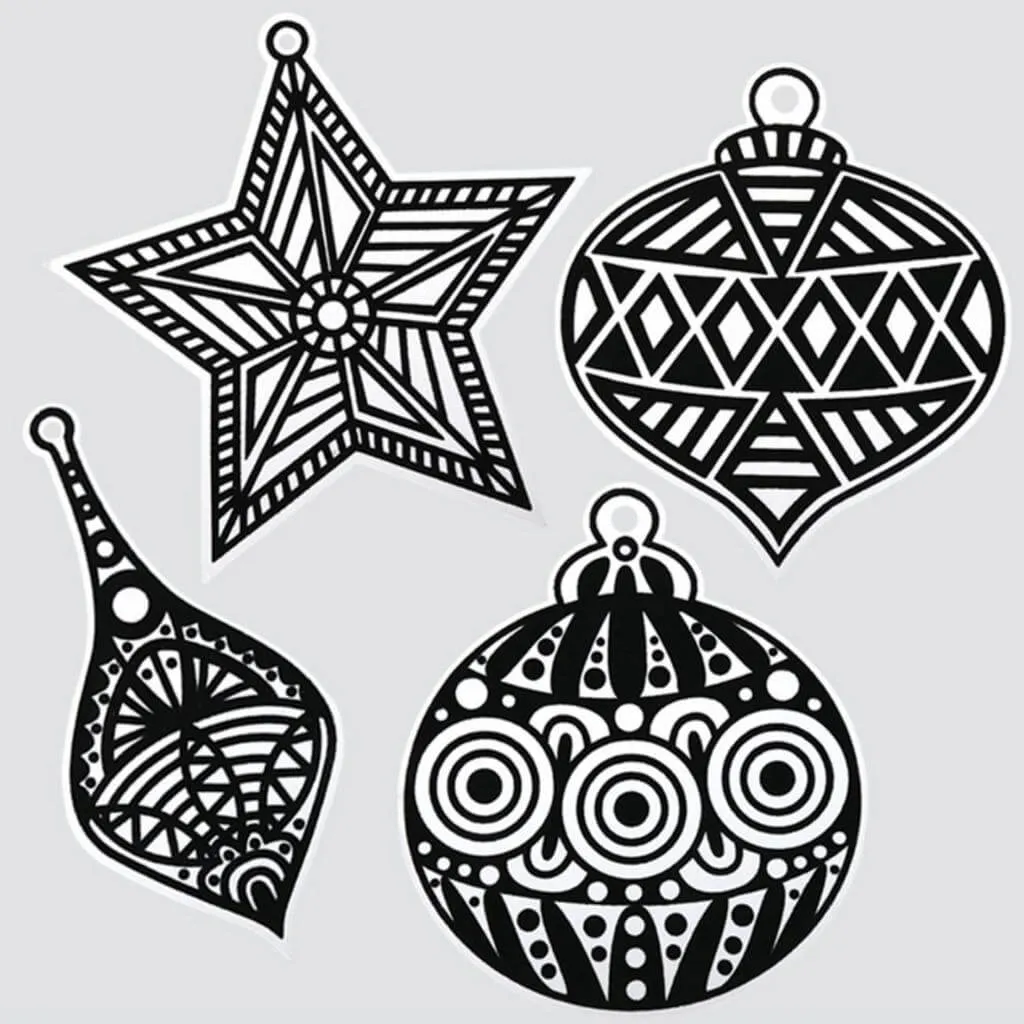Velvet Art Ornaments Pack of 20 Assorted